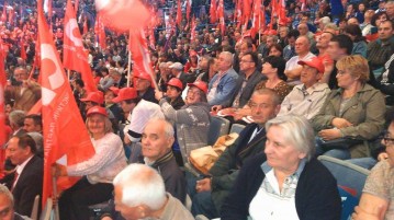 Veliki predizborni miting Koalicije SPS-JS u Beogradskoj areni