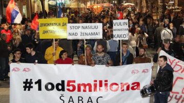 Osmi protest u Šapcu