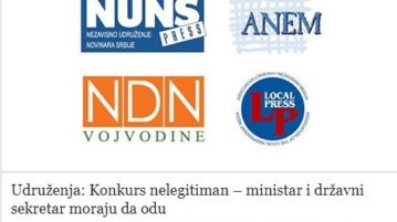 SAOPŠTENJE POVODOM NESTANKA NOVINARA STEFANA CVETKOVIĆA