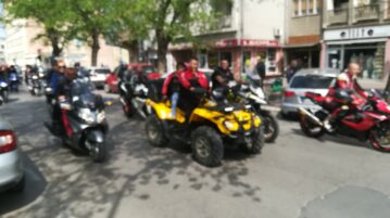 Defile motociklista kroz grad Šabac